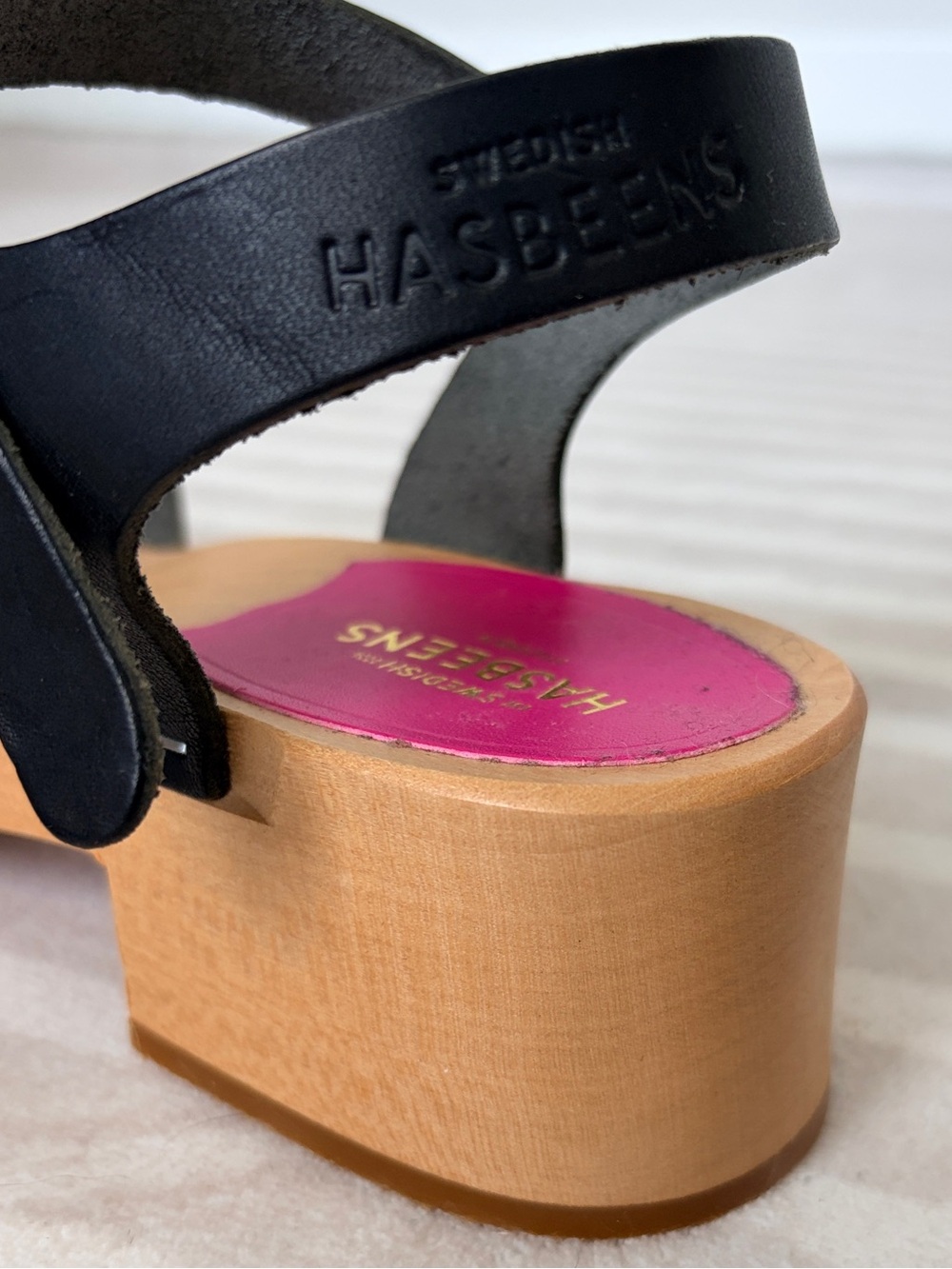 NWOT Swedish Hasbeens ‘Tina’ Sandal in Black (Retail $360) - Picture 5 of 5